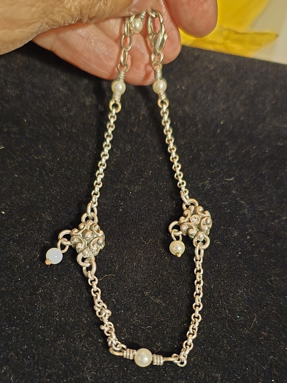 Retired anklet Brighton silver-plated station or bracelet.